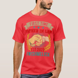 Camiseta First Time Father In Law 2023 Lucky Pregnancy Anno