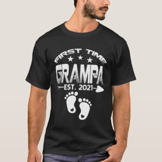 Camiseta First Time Grampa 2021 New Grampa to be Baby