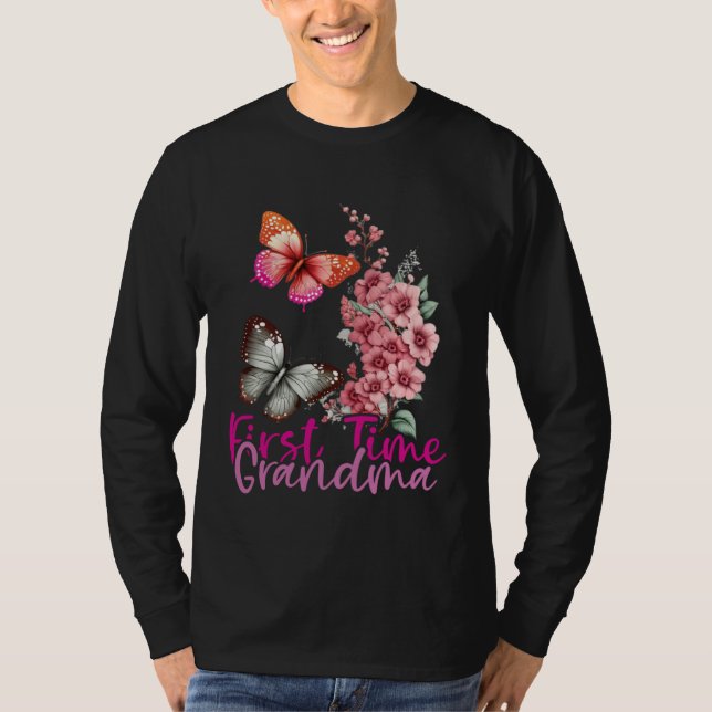 Camiseta First Time Grandma 2023 Mother s Day 2023 Butterfl (Anverso)