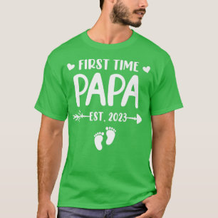 Camiseta First Time Papa Est 2023 Soon To Be Papa Gender Re
