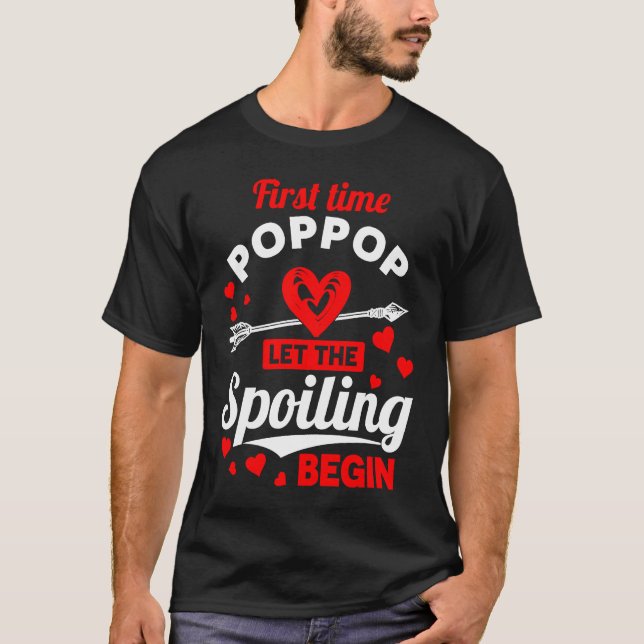 Camiseta First Time Poppop Father's Day Christmas (Anverso)