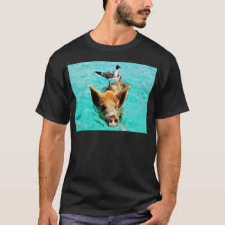 Camiseta Fis de la gaviota del cerdo de la natación de la