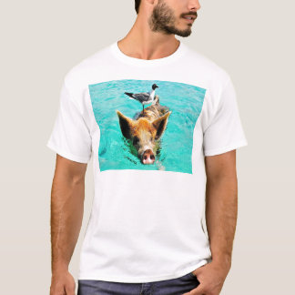 Camiseta Fis de la gaviota del cerdo de la natación de la
