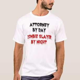 Camiseta Fiscal por día Zombie Slayer por noche