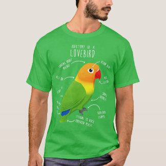 Camiseta Fischers Lovebird Parrot Anatomía