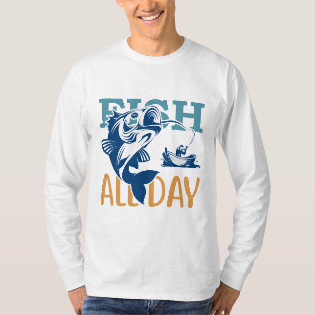 Camiseta fish all day (Anverso)