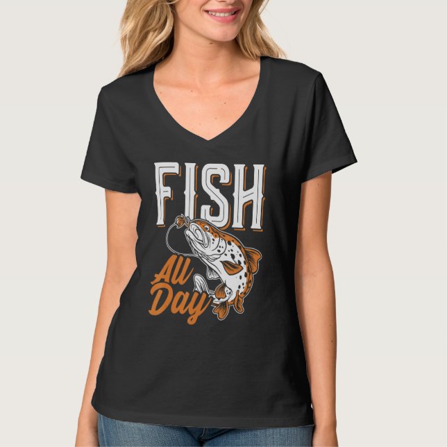 Camiseta Fish all day  Design for fishermen 1 (Anverso)