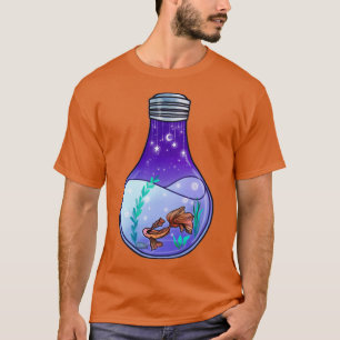 Camiseta Fish Bowl Lightbulb Aquarium Night Sky
