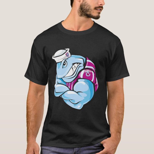 Camiseta Fish Burgundy Blue (Anverso)