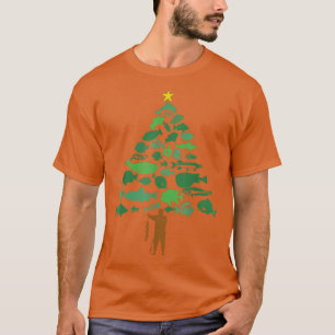 Camiseta Fish Christmas Tree Merry Fishmas Funny Christmas