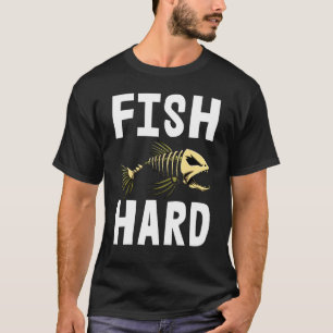 Camiseta Fish Hard Tee Skeleton Fish Bone Tees Sharp Diente