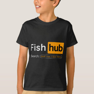 Camiseta Fish Hub Divertido Chiste sucio de pesca MILF Homb