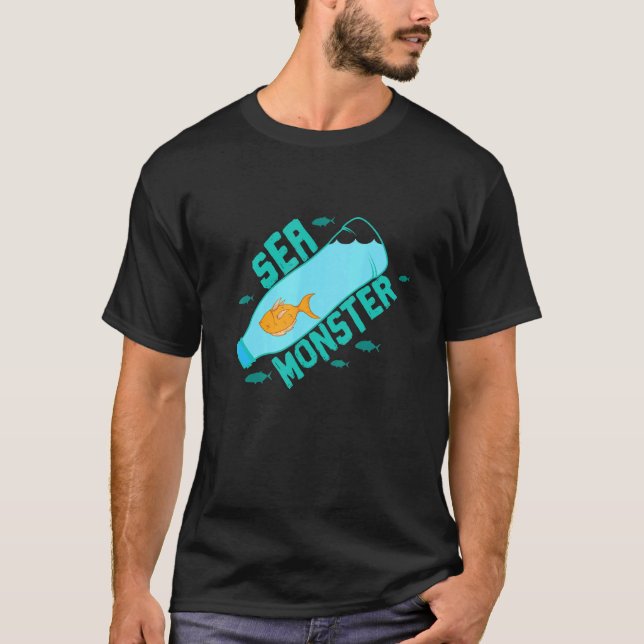 Camiseta Fish In Bottle Sea Monster (Anverso)