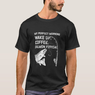 Camiseta Fish Lover Mañana Rutina Despierta Café Salmon F