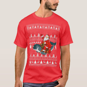 Camiseta Fish Lover Santa Riding Narwhal