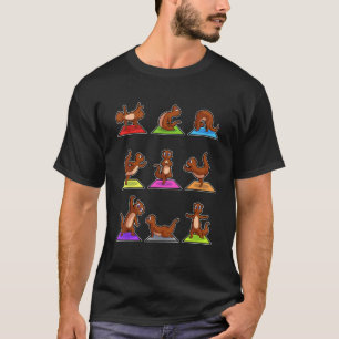 Camiseta Fish Otter Yoga Poses Gimnasia Deportiva Ohm Heart