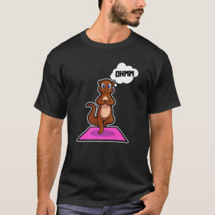 Camiseta Fish Otter Yoga Poses Gimnasia Deportiva Ohm Heart