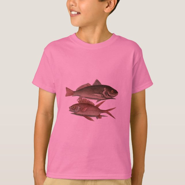 Camiseta Fish Red Perch Fisher Art (Anverso)