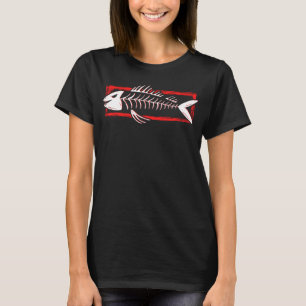 Camiseta Fish Skeleton Bones Creatividad