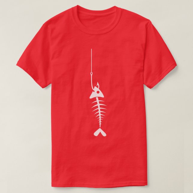 Camiseta Fish skeleton in a fish hook  (Diseño del anverso)