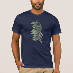Camiseta FishBone con texto vertical