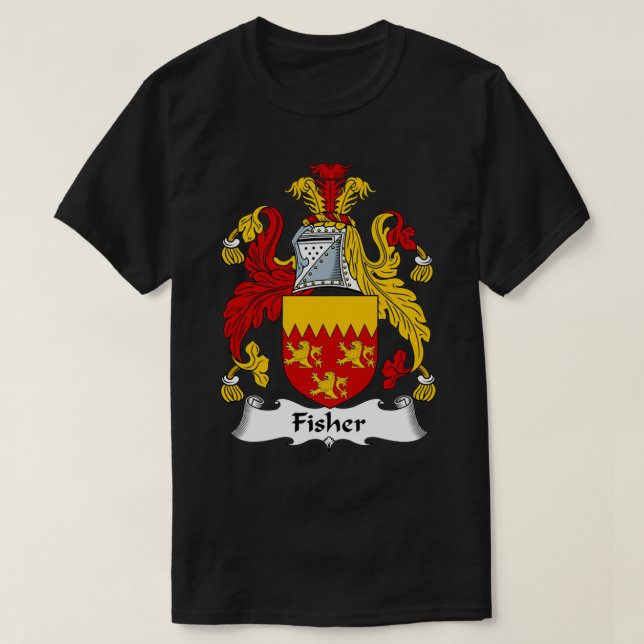 Camiseta Fisher Coat of Arms Family Crest  (Diseño del anverso)
