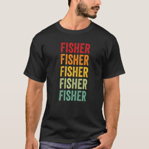 Camiseta Fisher County Texas Rainbow Text