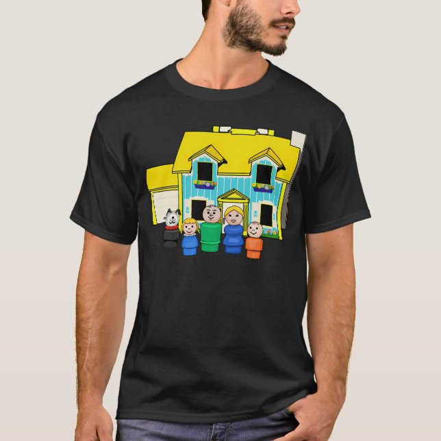 Camiseta Fisher Price Little People Family With Yellow Hous (Anverso)