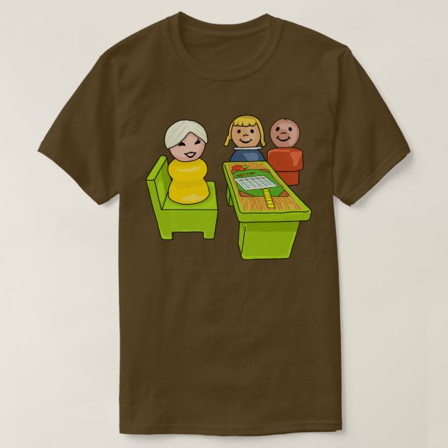 Camiseta Fisher Price Pequeña Gente Profesora Y Estudiante (Diseño del anverso)