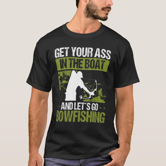 Camiseta Fisherman Airboat Bow Hunter Archer Lets go Bowfis (Anverso)