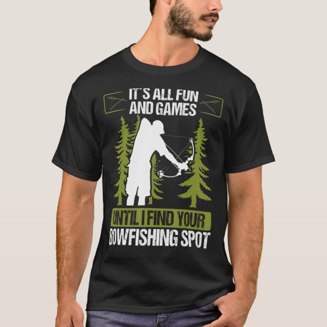 Camiseta Fisherman Airboat Bowfishing Spots Funny Bowfisher (Anverso)
