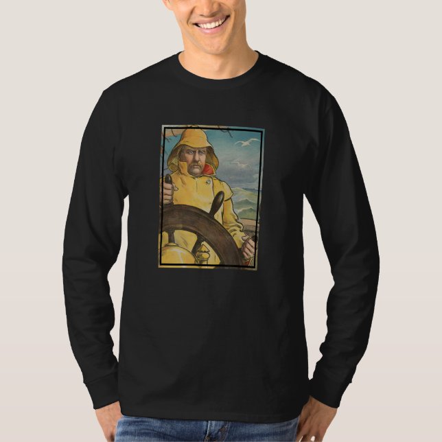 Camiseta Fisherman at The Helm Illustration 1902 (Anverso)