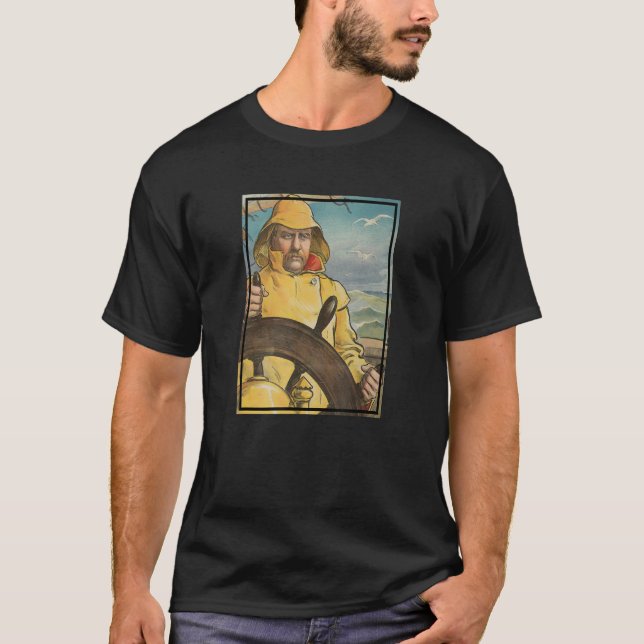 Camiseta Fisherman at The Helm Illustration 1902 (Anverso)