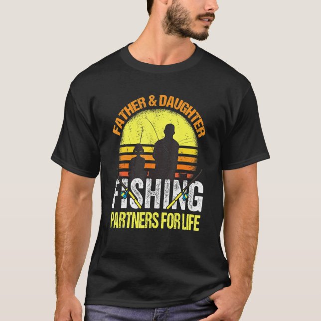 Camiseta Fisherman Dad Y Daughter Fishing Partners Para Li (Anverso)