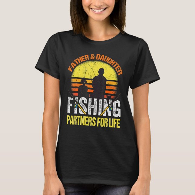 Camiseta Fisherman Dad Y Daughter Fishing Partners Para Li (Anverso)