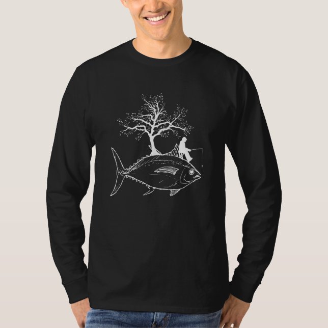 Camiseta Fisherman Fisher Angler Fisher Fisher Fish Tree (Anverso)