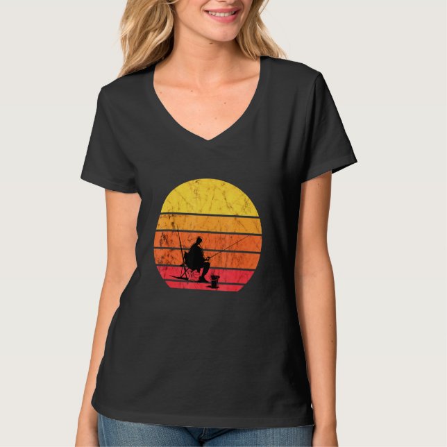Camiseta Fisherman Retro Vintage Sunset Fish Fresca Fis (Anverso)