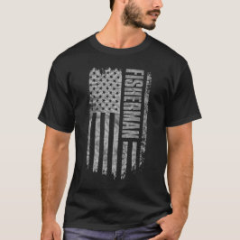Camiseta Fisherman USA Flag Distressed design