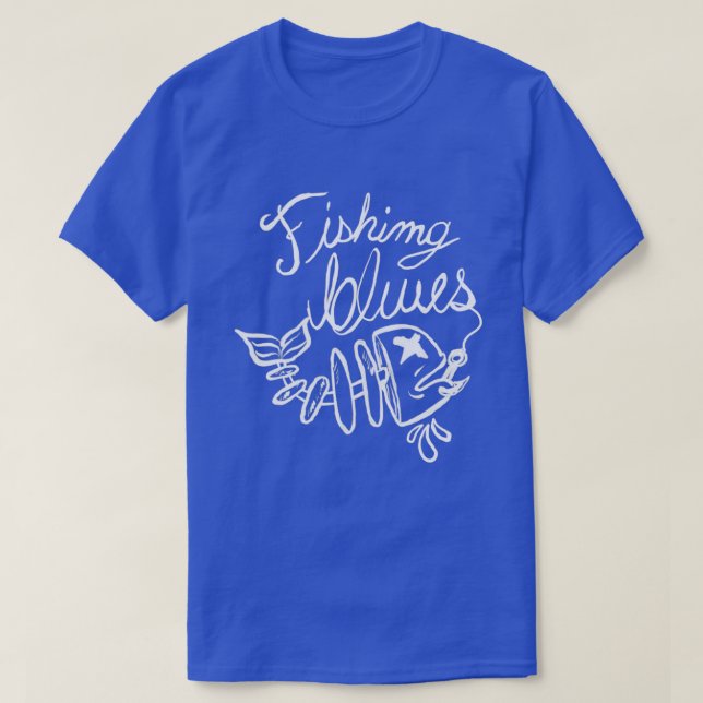 Camiseta Fishing blues Triblend (Diseño del anverso)