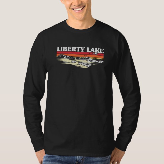 Camiseta Fishing Boating Camping Lake Vacation Liberty Lake (Anverso)
