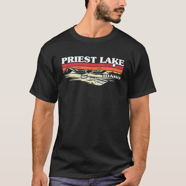 Camiseta Fishing Boating Camping Lake Vacation Priest Lake (Anverso)