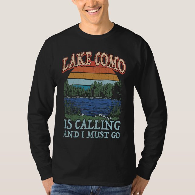 Camiseta Fishing Boating Camping Retro Lake Vacation Lake C (Anverso)