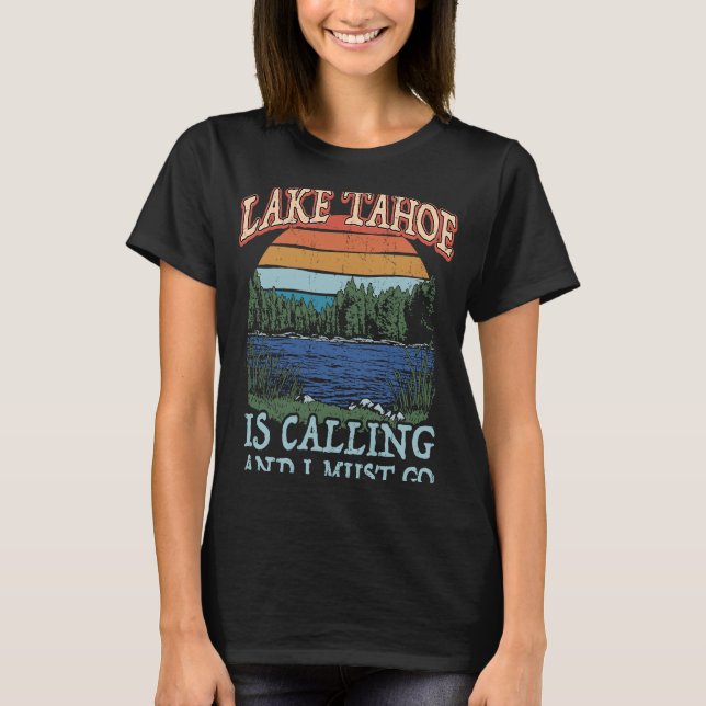 Camiseta Fishing Boating Camping Retro Lake Vacation Lake T (Anverso)
