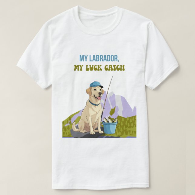 Camiseta Fishing Buddy – Labrador Retriever Edition (Diseño del anverso)