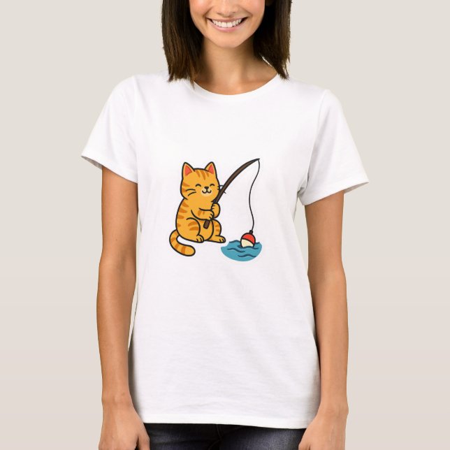 Camiseta Fishing Cat - T-Shirt (Anverso)