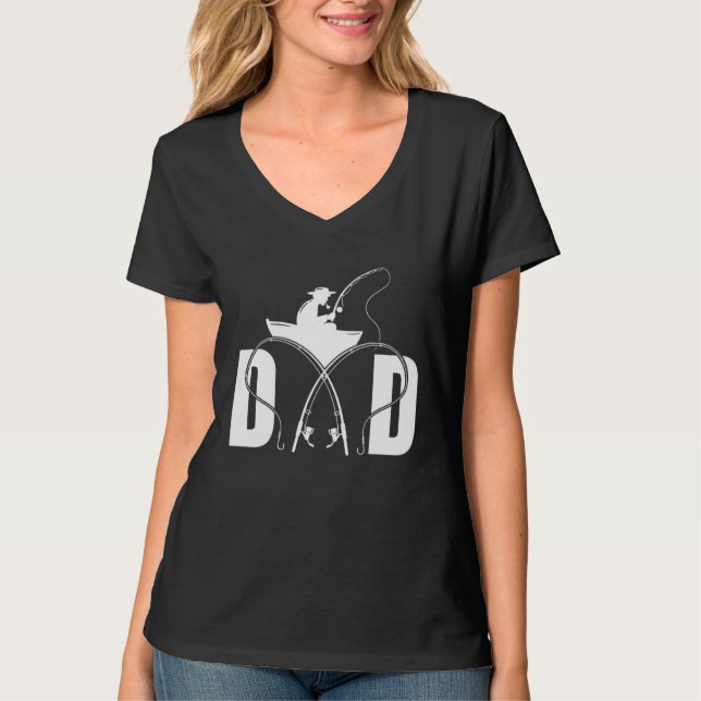 Camiseta Fishing Dad Fisherman Fisher Fish Catcher Fathers  (Anverso)