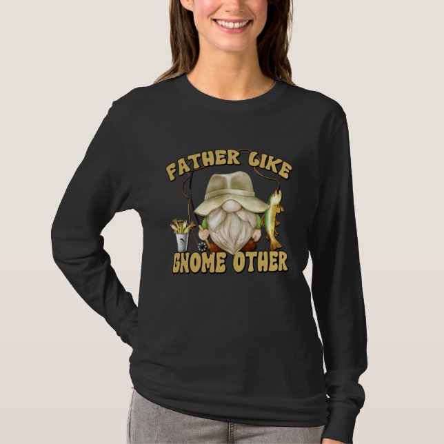 Camiseta Fishing Dad Gnome Graphic For Fathers Day Funny Fi (Anverso)