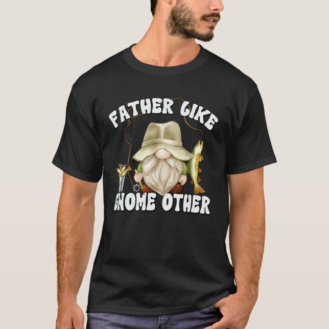 Camiseta Fishing  Grandpa Gnome Graphic For Fishing Dad (Anverso)