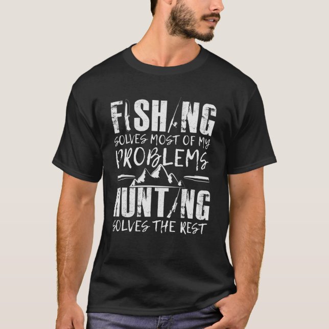 Camiseta Fishing Hunting Fisher Catching Fish Hunter Fisher (Anverso)
