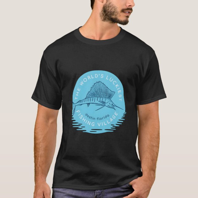 Camiseta Fishing In Destin Florida Swordfish Beach For Him (Anverso)